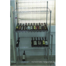 Floor Model Metal Slanted Red Wine Shelf (WR12035180A4C)